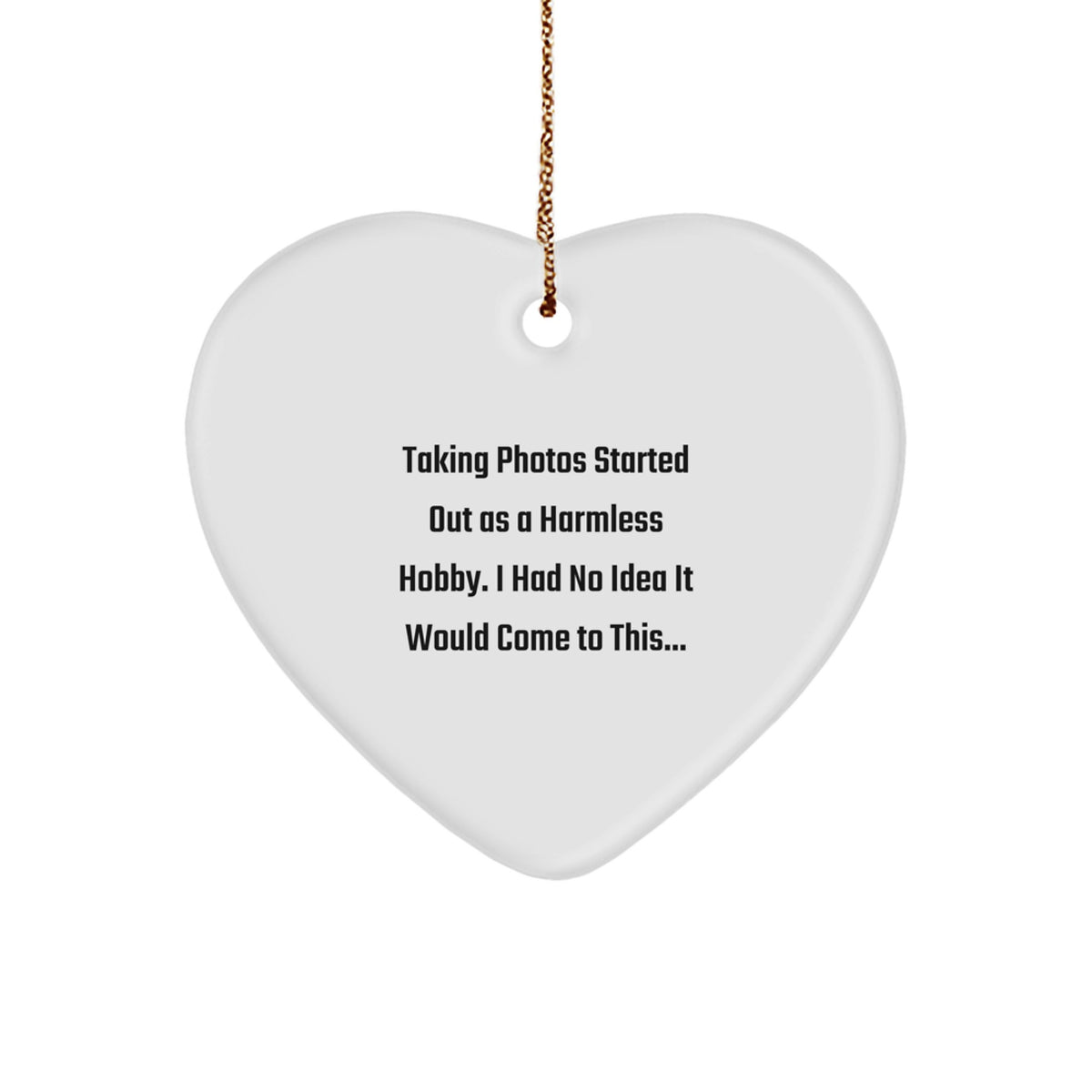 Photography Gift for Him A Heart Christmas Ornament - Taking Photos - Image 1