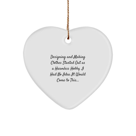 Christmas Gift Designing Clothes Christmas Ornament for Her - A Witty - Image 1