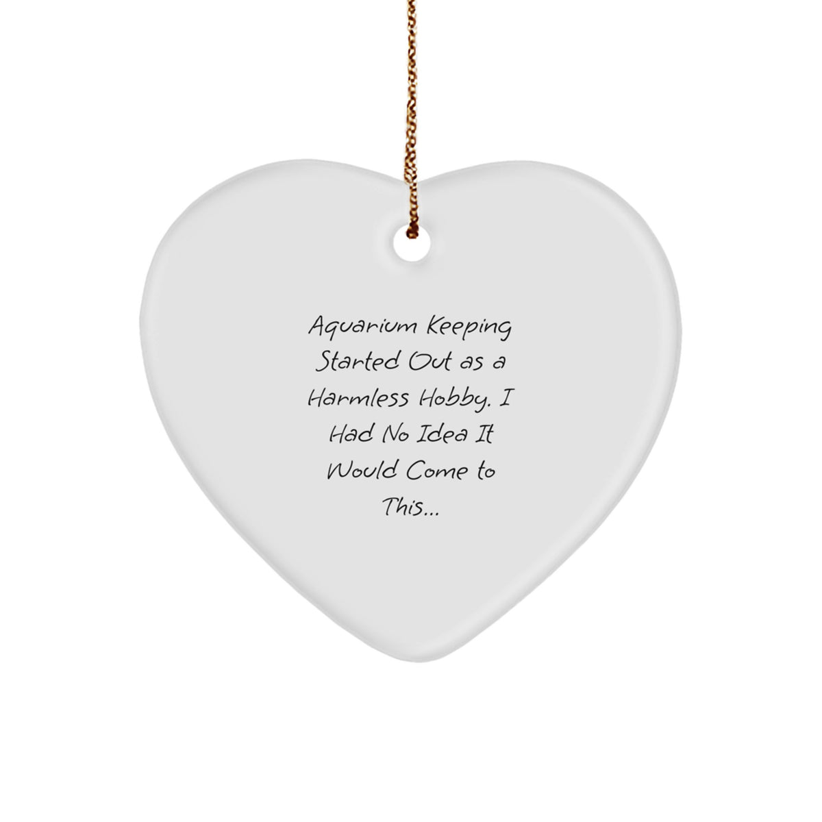 Funny Aquarium Keeping Gifts for Friends Gifts from Men Heart Ornament, Christmas Unique Gifts for Aquarium Keeping Enthusiasts, Heart Shaped Ornament - Image 1