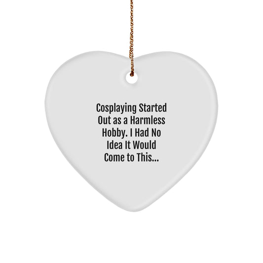 Funny Cosplaying Heart Ornament Gifts from Friends for Christmas Unique - Image 1