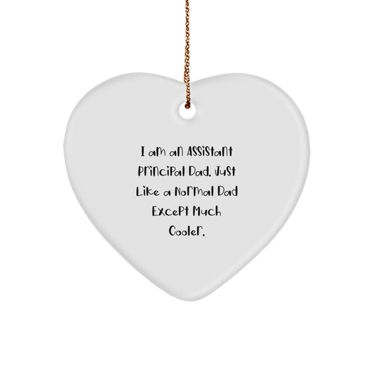 Assistant Principal Gifts for Men - Funny Heart Ornament from Dad - Christmas Unique Gifts for Assistant Principals - Image 1