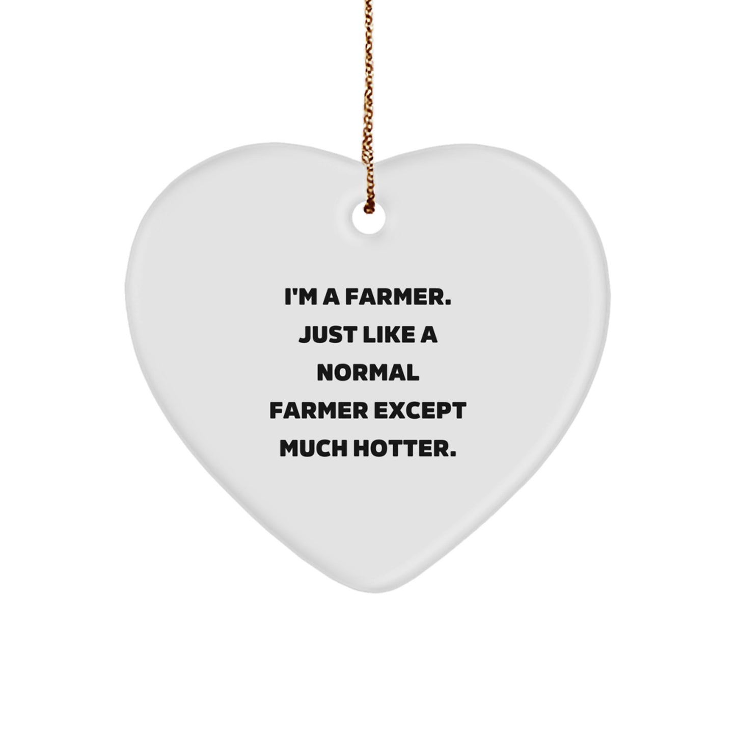 Funny Farmer Heart Ornament Gifts from Men to Friends for Christmas - Image 1