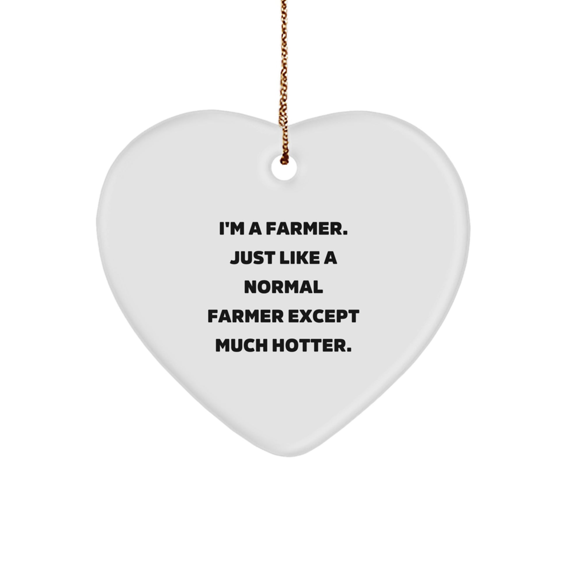 Funny Farmer Heart Ornament Gifts from Men to Friends for Christmas - Image 1