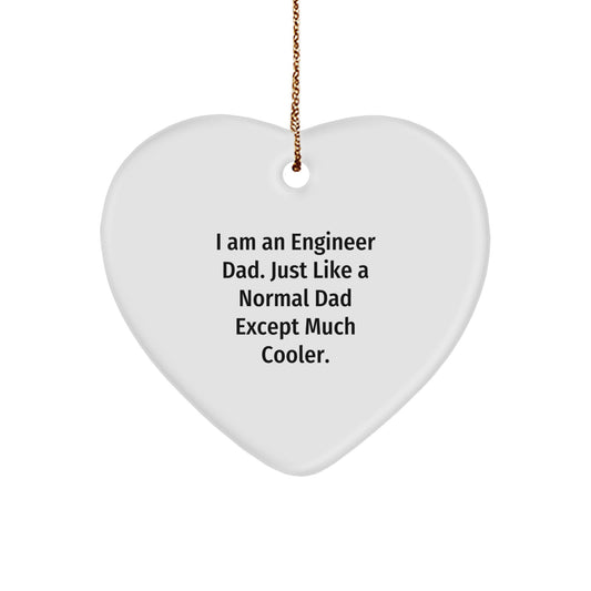Funny Engineer Heart Ornament Gifts from Dad - Perfect Unique Christmas Unique Gifts for Engineer Dads, Fathers, Men, or Coworkers - Image 1
