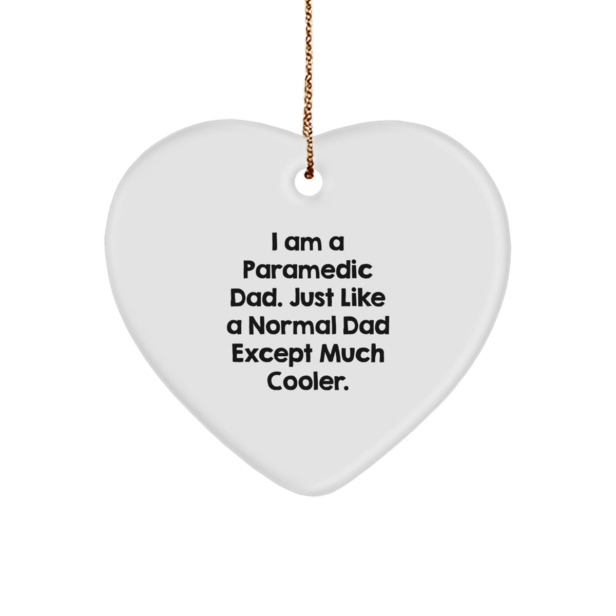 Funny Rescue Worker Dad Gifts from Men to Rescue Worker Family Members - Heart Ornament for Rescue Worker Men's Christmas Unique Gifts - Image 1