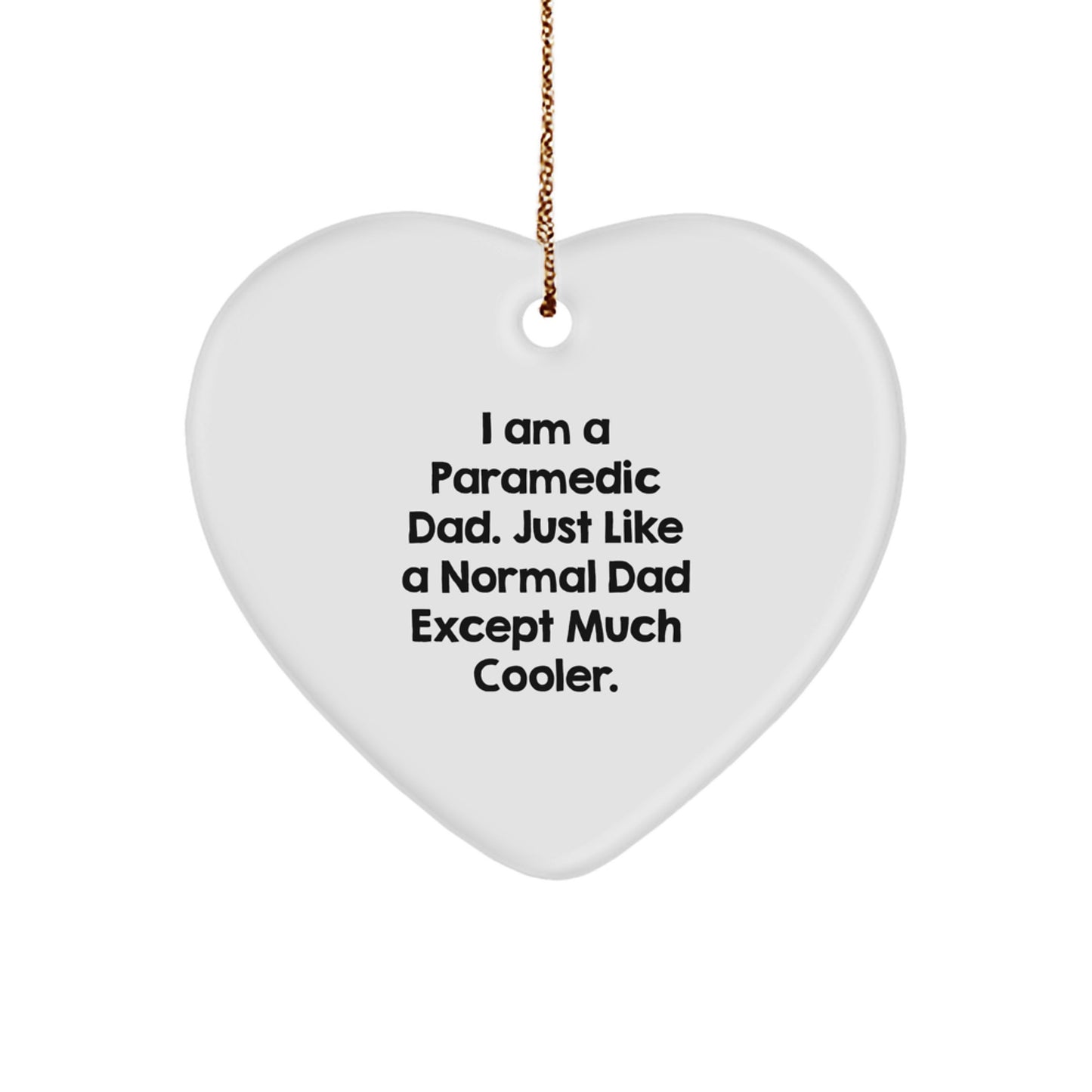 Funny Rescue Worker Dad Gifts from Men to Rescue Worker Family Members - Heart Ornament for Rescue Worker Men's Christmas Unique Gifts - Image 1
