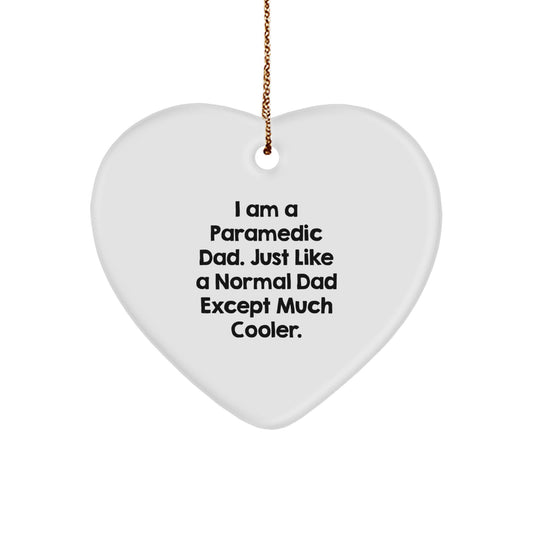 Funny Rescue Worker Dad Gifts from Men to Rescue Worker Family Members - Heart Ornament for Rescue Worker Men's Christmas Unique Gifts - Image 1