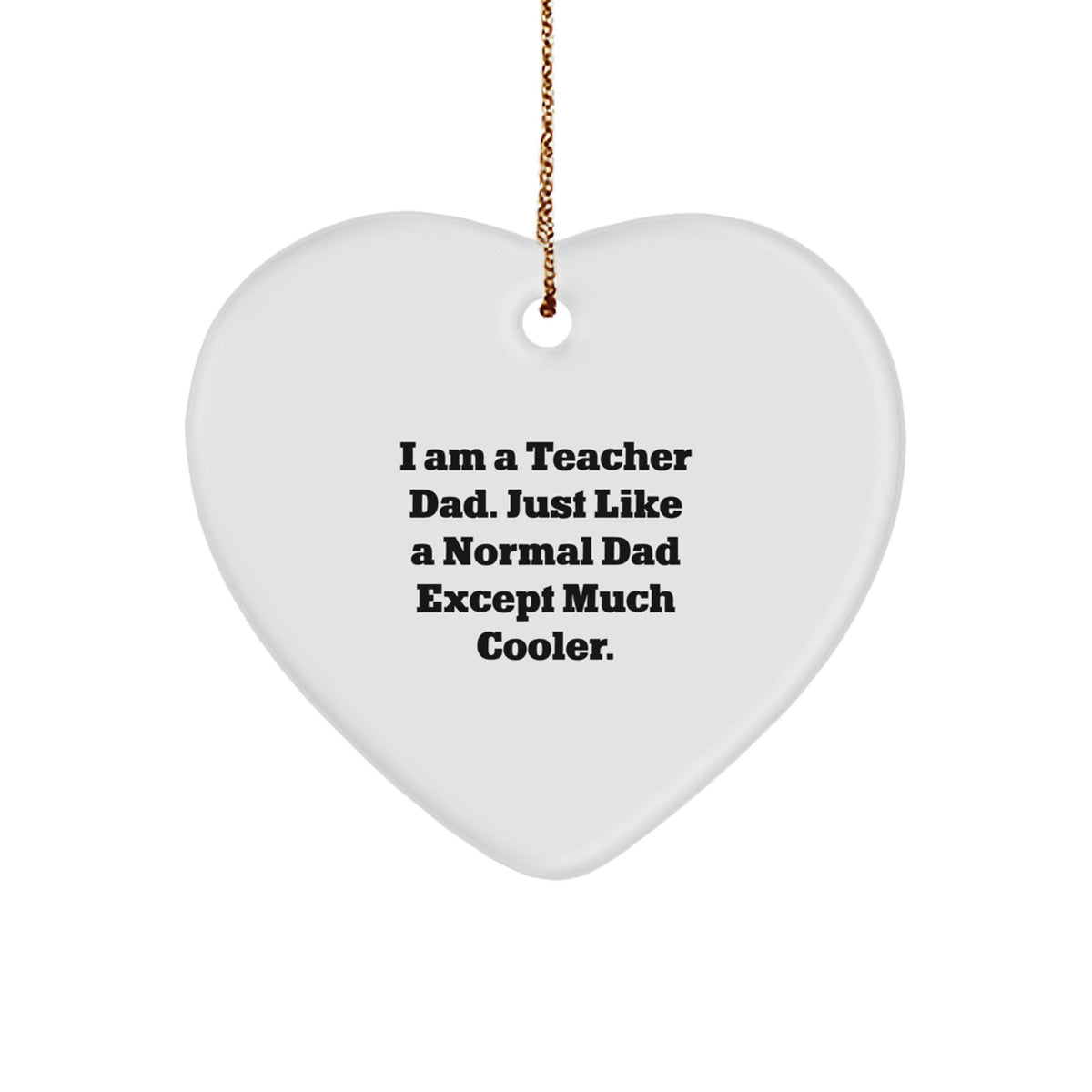 Christmas Gift Teacher Cool Heart Ornament for Her Present - Image 1