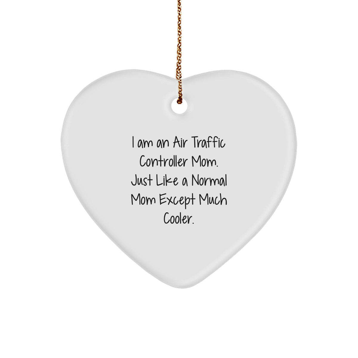Christmas Unique Gifts for Air Traffic Controller Mom, Funny Air Traffic Controller Heart Ornament, Gifts from Family for Air Traffic Controller Women - Image 1