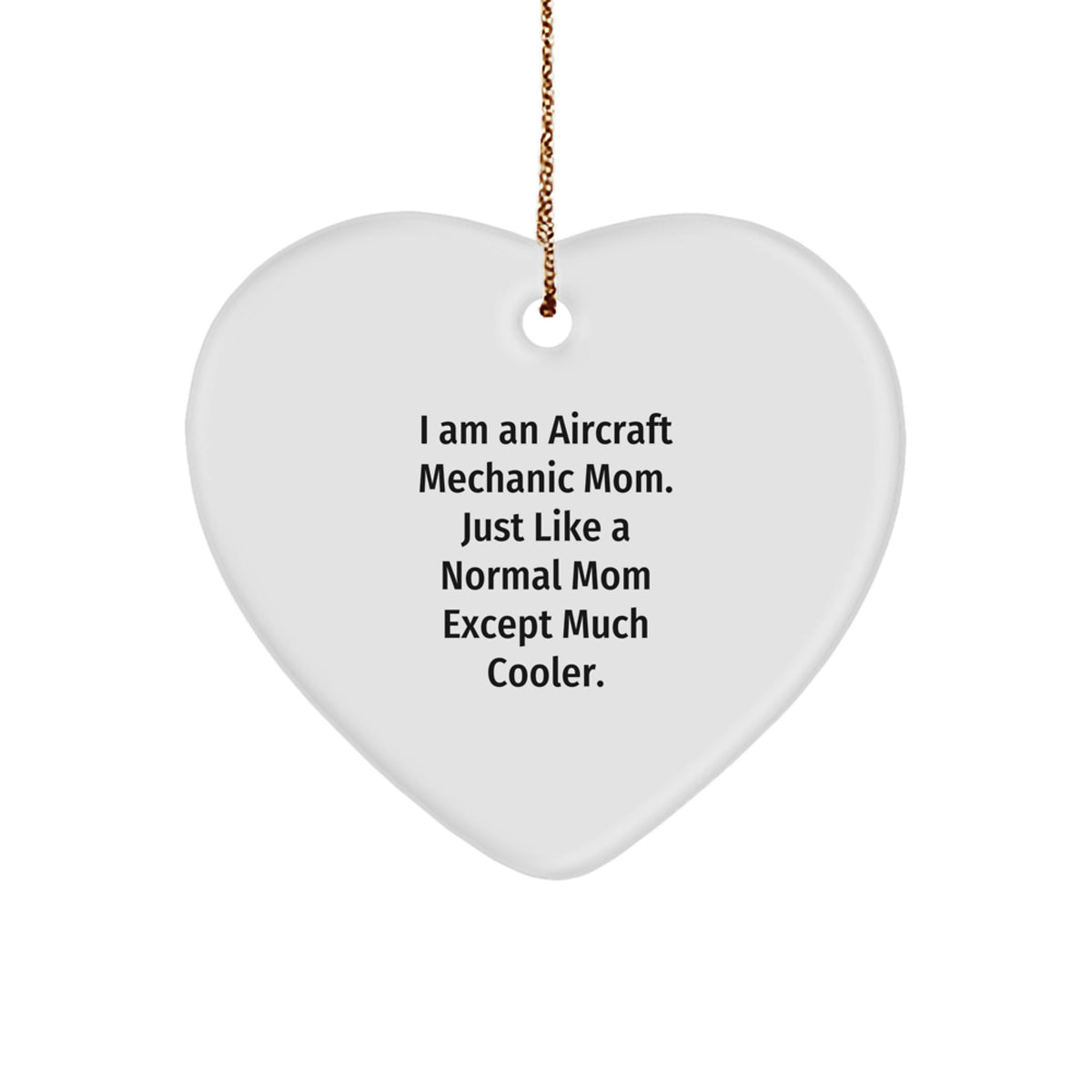 Aircraft Mechanic Mom Keepsake Christmas Ornament for Him Gift - Image 1