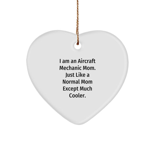 Aircraft Mechanic Mom Keepsake Christmas Ornament for Him Gift - Image 1