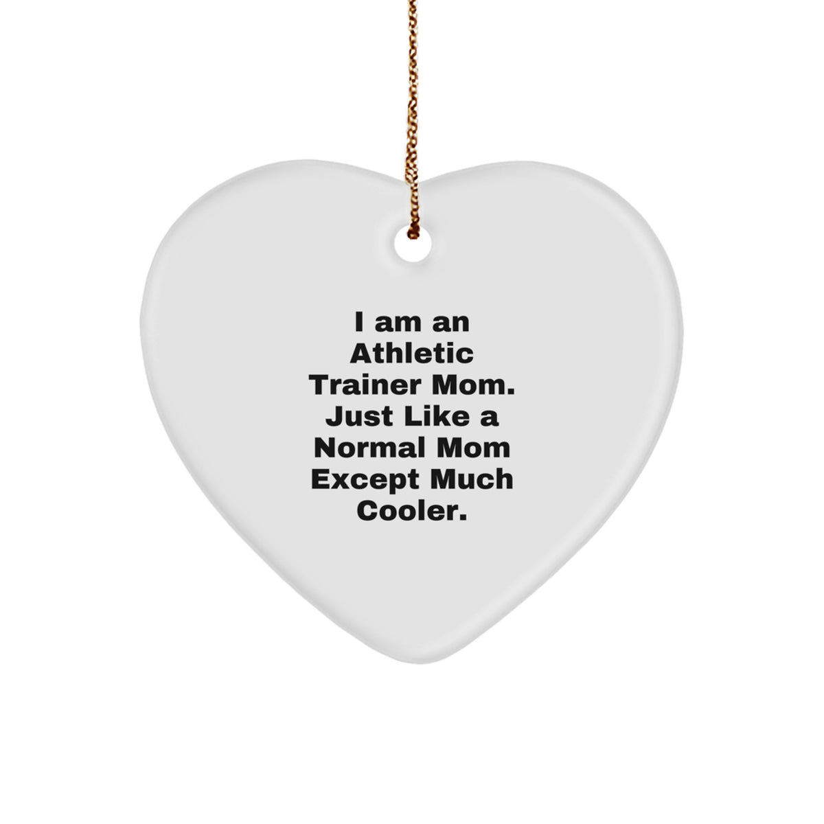 Funny Athletic Trainer Mom Gifts for Dad - Heart Ornament, Gifts from Family, Christmas Unique Gifts for Athletic Trainer Men - Image 1