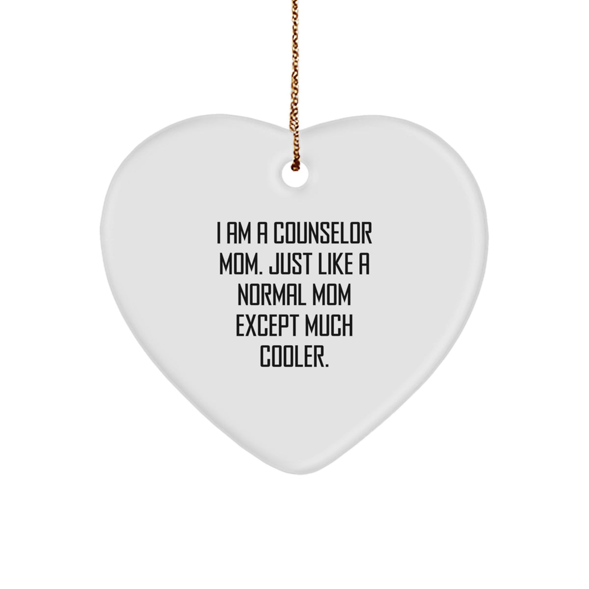 Counselor Mom Keepsake Heart Christmas Ornament for Him Gift - Image 1