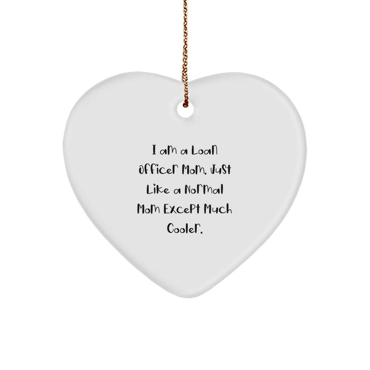 Loan Officer Keepsake Heart Holiday Christmas Ornament for Him Gift - Image 1