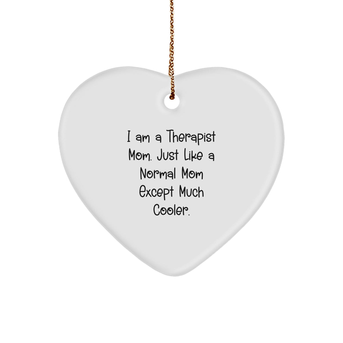 Christmas Gift for Her Therapist Mom Heart Ornament Present - Image 1