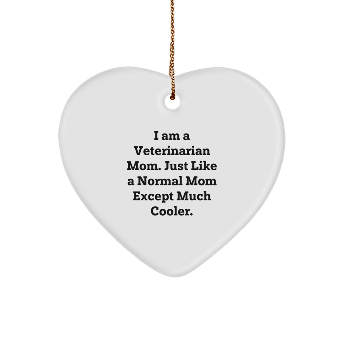 Veterinarian Keepsake Heart Bright Christmas Ornament for Him Gift - Image 1