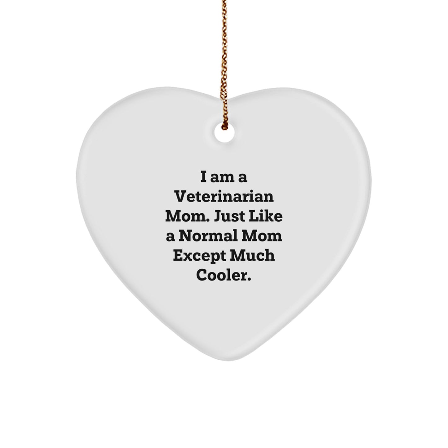 Veterinarian Keepsake Heart Bright Christmas Ornament for Him Gift - Image 1