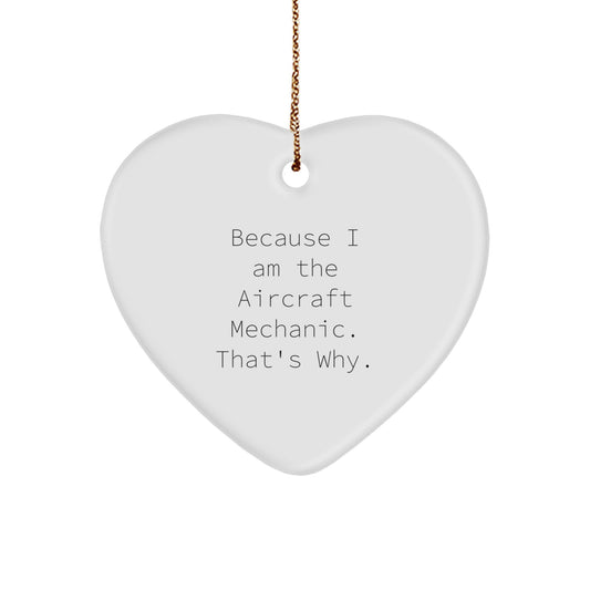Aircraft Mechanic Keepsake Christmas Holiday Ornament for Him Gift - Image 1