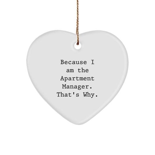 Apartment Manager Keepsake Christmas Ornament for Him Gift - Image 1
