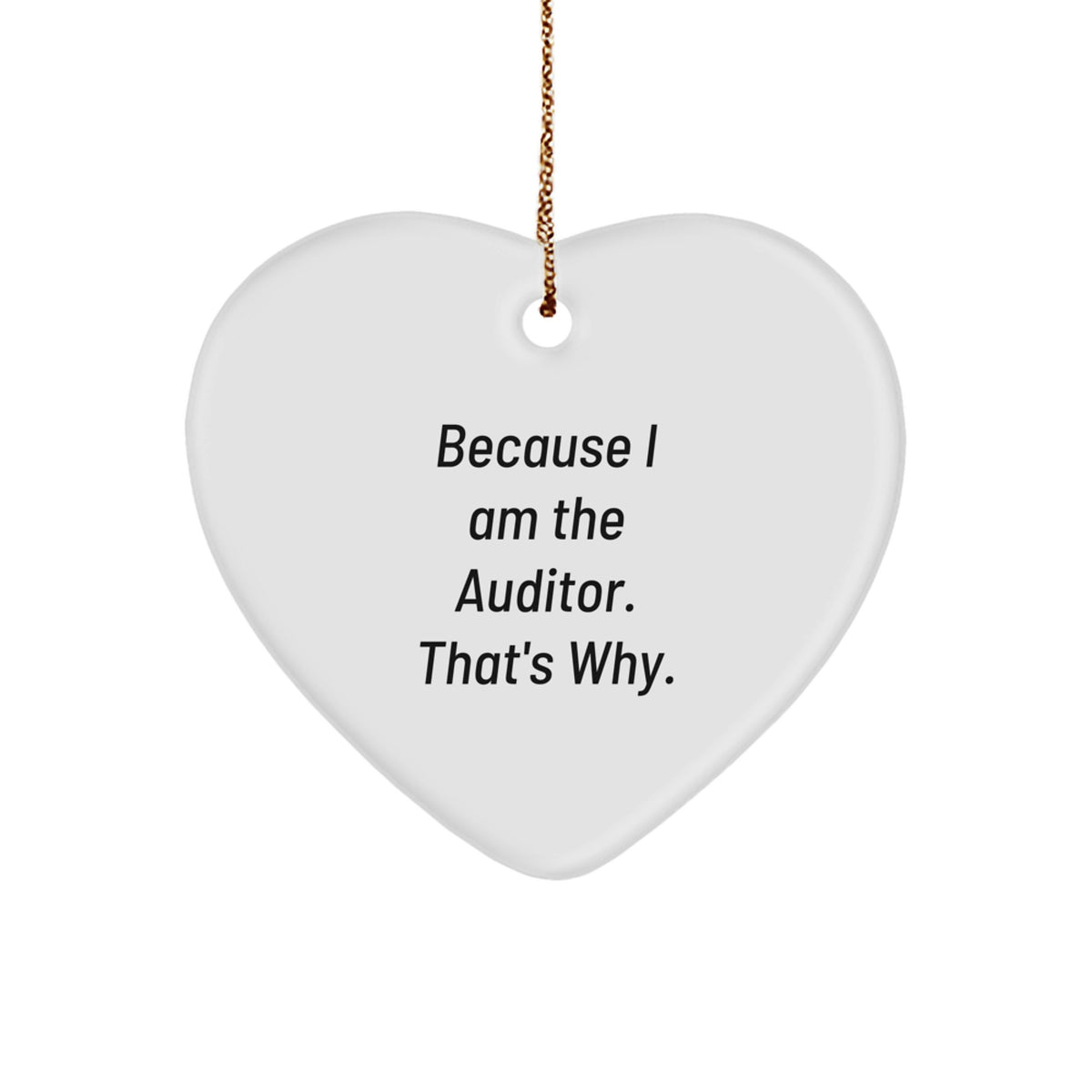 Auditor Heart Ornament Christmas Gift for Coworkers Idea - Image 1