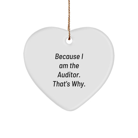 Auditor Heart Ornament Christmas Gift for Coworkers Idea - Image 1