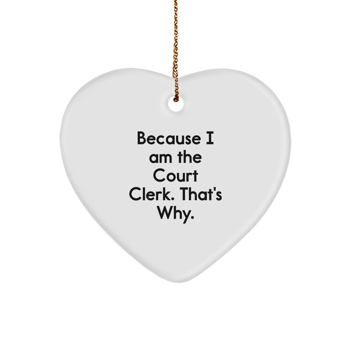 Court Clerk Keepsake Christmas Ornament for Him Gift - Image 1