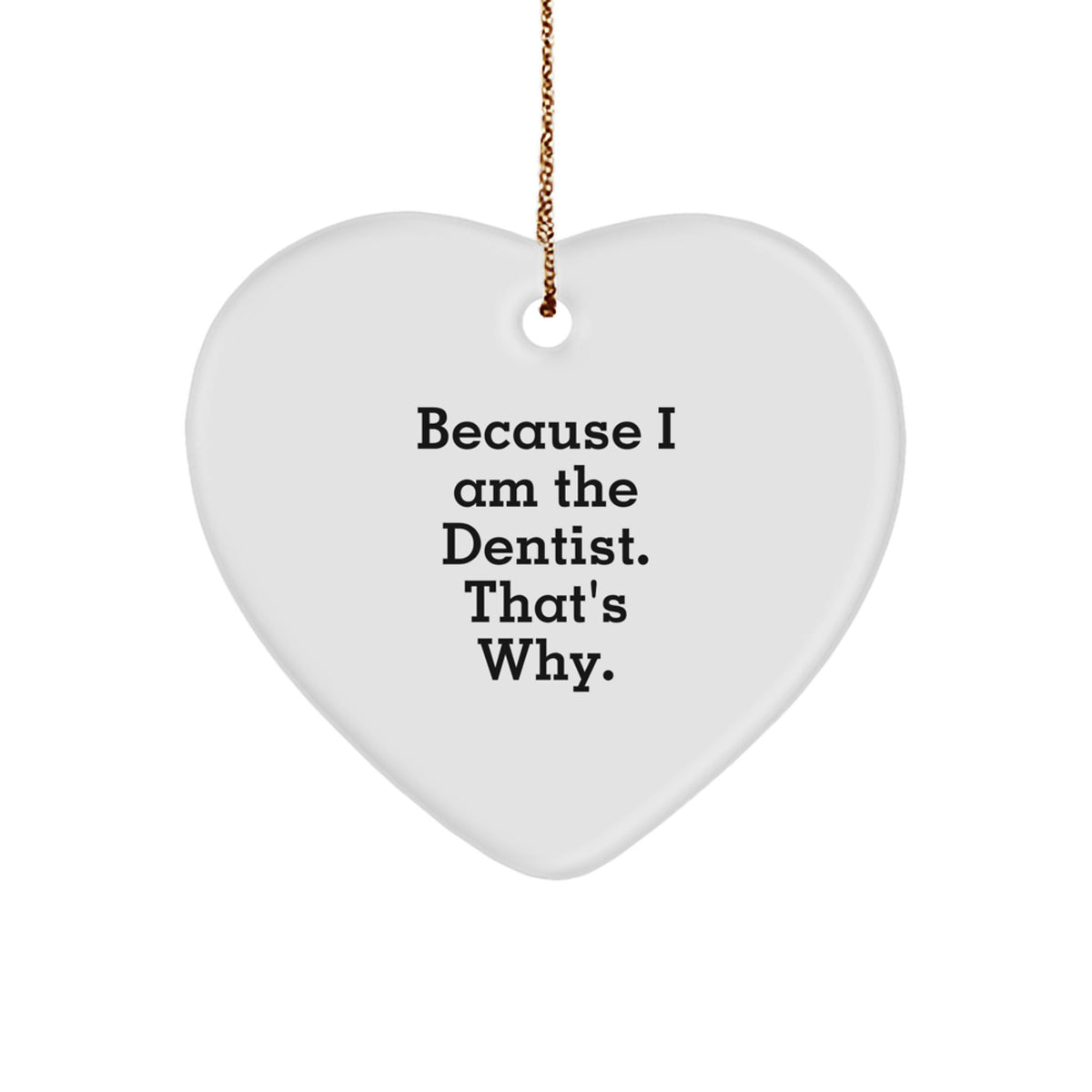 Christmas Gift for Her Dentist Heart Ornament Present - Image 1