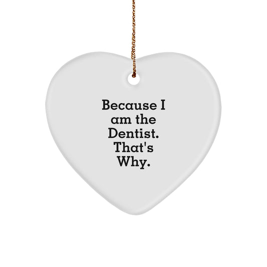 Christmas Gift for Her Dentist Heart Ornament Present - Image 1