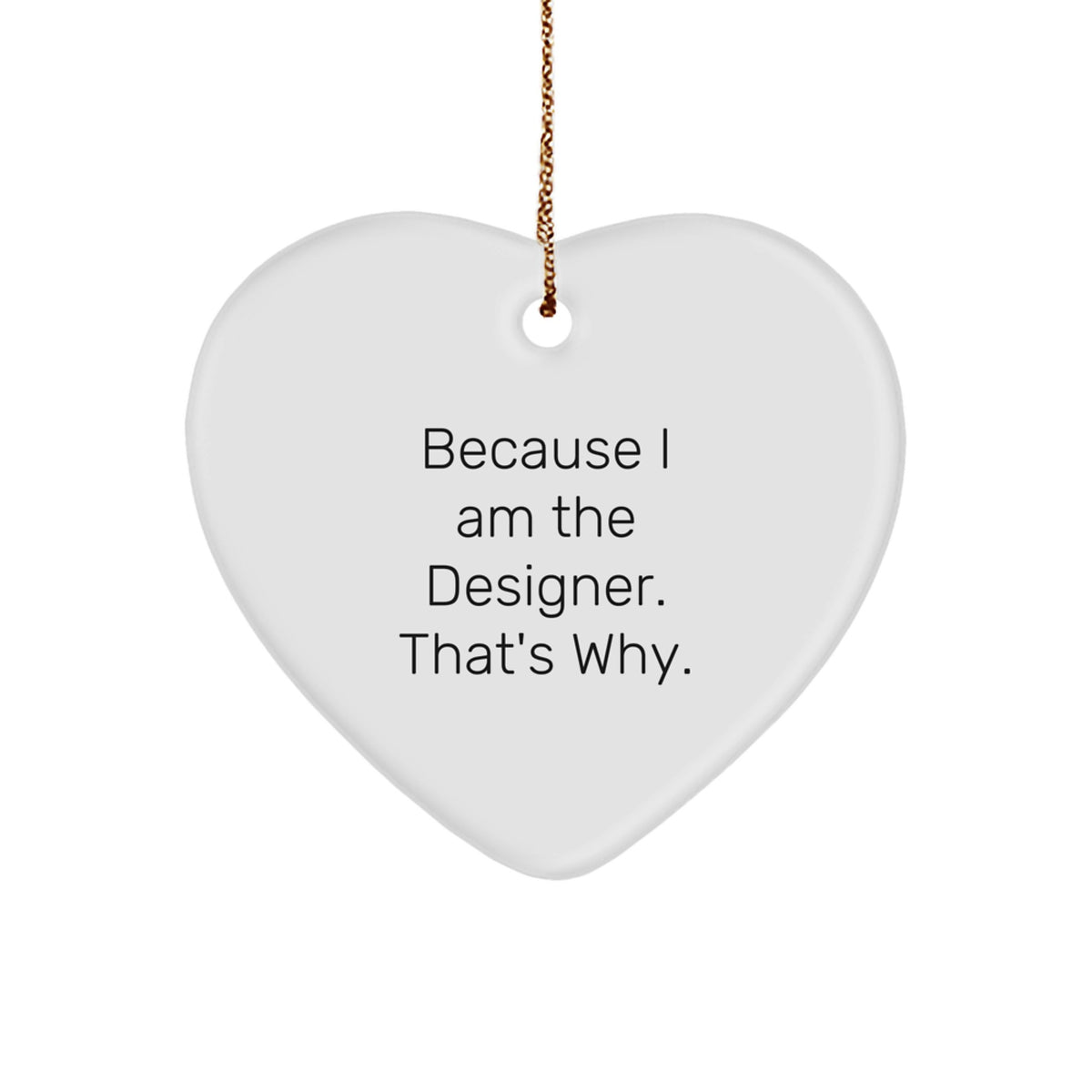 Designer White Heart Ornament Keepsake for Him Christmas Gift - Image 1