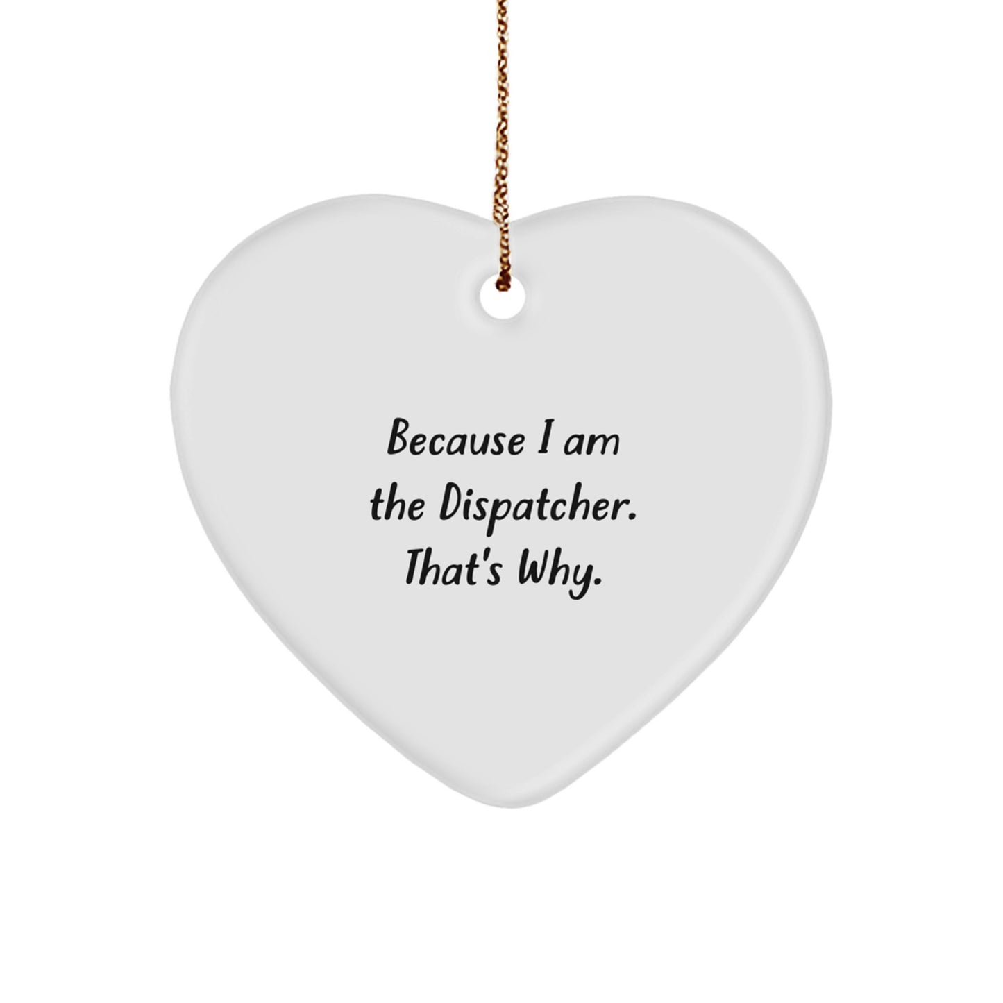 Christmas Gift for Her Dispatcher Heart Ornament Present Bright - Image 1
