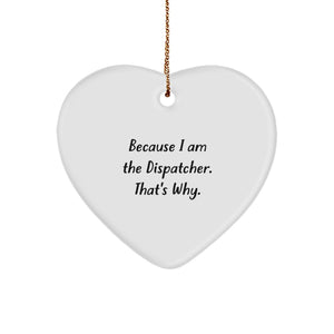 Christmas Gift for Her Dispatcher Heart Ornament Present Bright - Image 1
