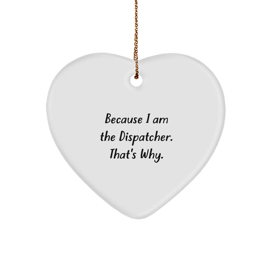 Christmas Gift for Her Dispatcher Heart Ornament Present Bright - Image 1