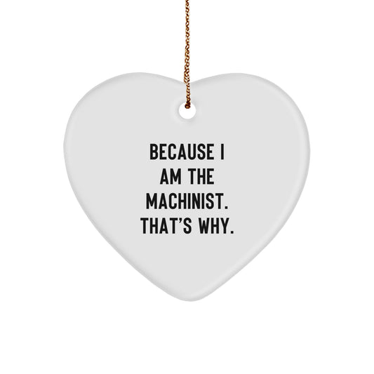Machinist Christmas Ornament Gift for a Best Friend Companion - Image 1