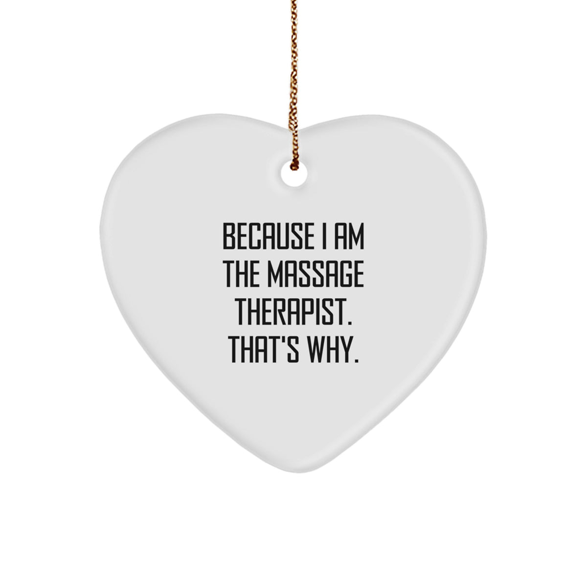 Bold Massage Therapist Novelty Christmas Ornament for Friends Gift - Image 1