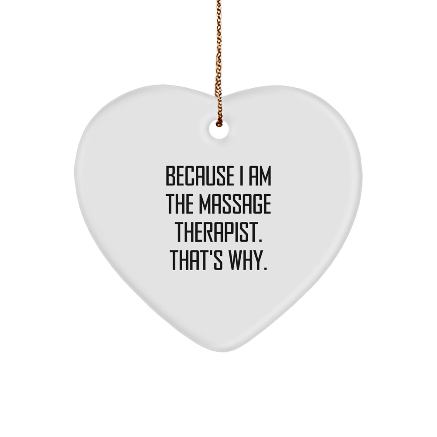 Bold Massage Therapist Novelty Christmas Ornament for Friends Gift - Image 1