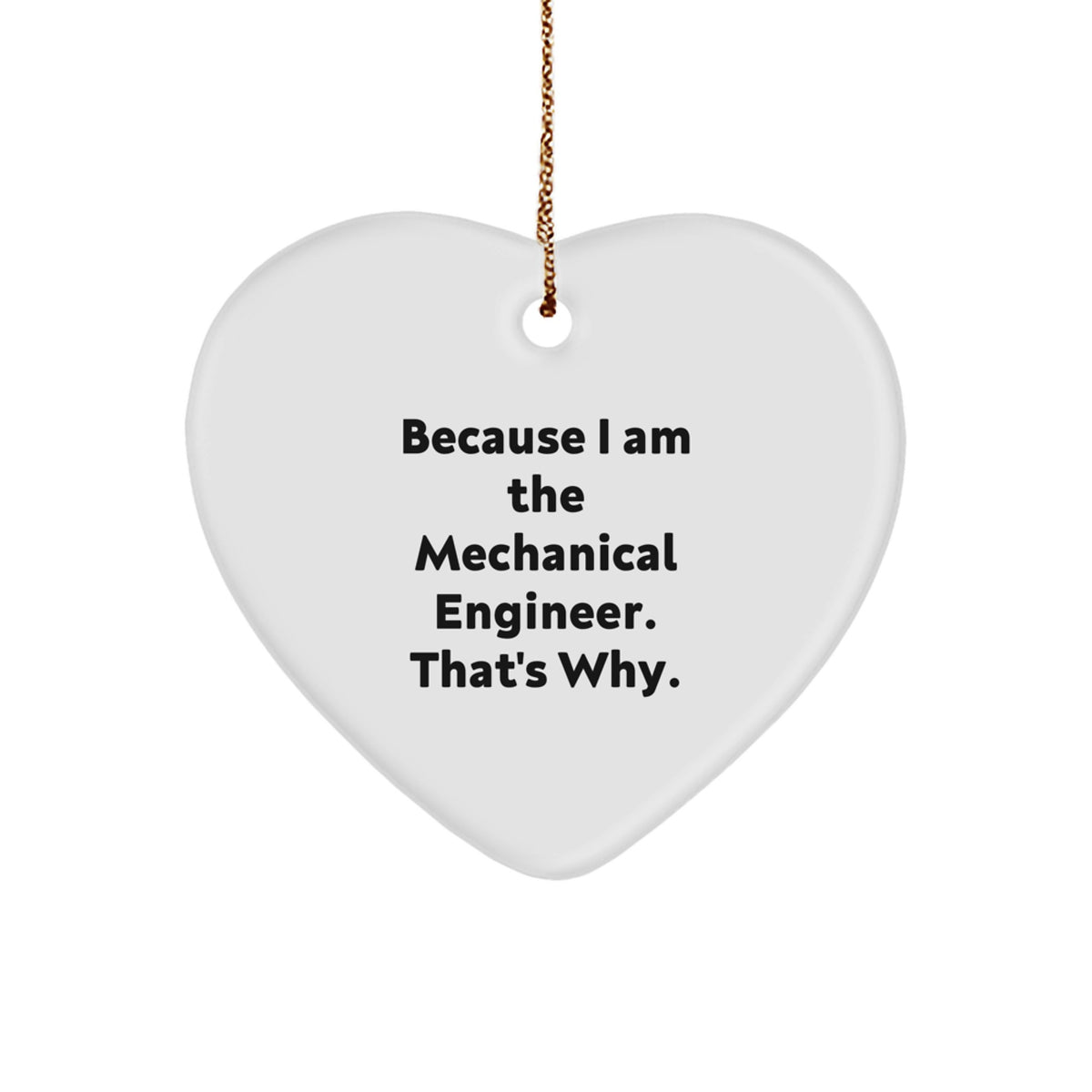 Mechanical Engineer Heart Ornament for Coworkers Idea Christmas Gift - Image 1