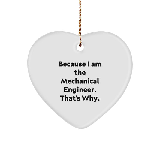 Mechanical Engineer Heart Ornament for Coworkers Idea Christmas Gift - Image 1