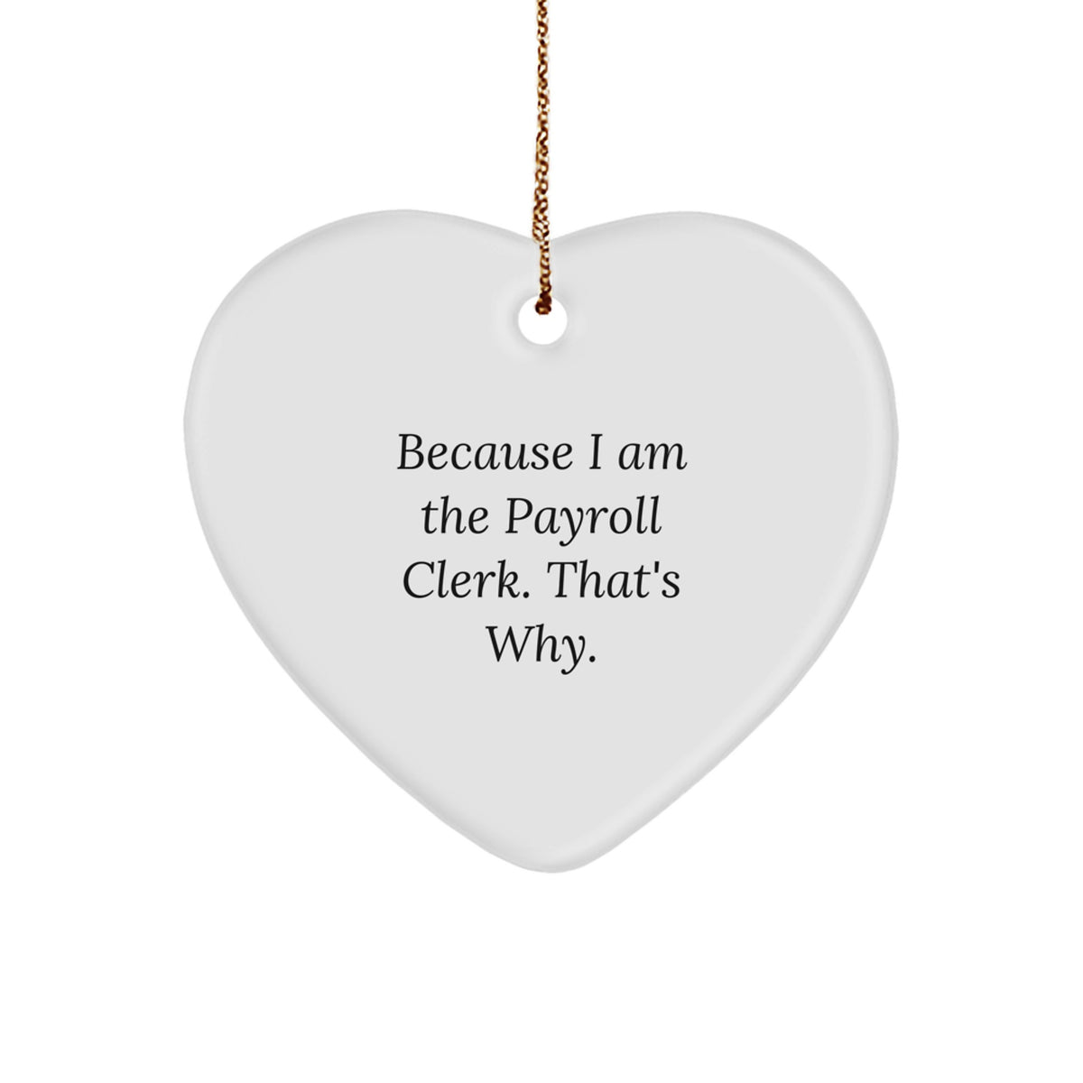 Payroll Clerk Keepsake Christmas Ornament for Him Gift - Image 1