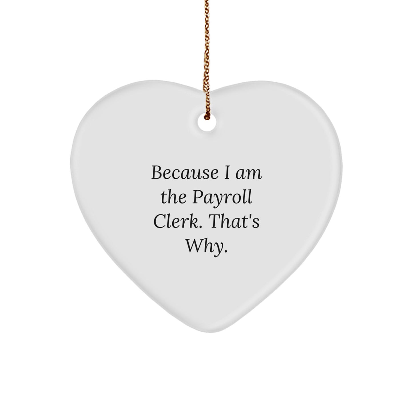 Payroll Clerk Keepsake Christmas Ornament for Him Gift - Image 1