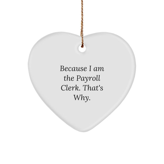 Payroll Clerk Keepsake Christmas Ornament for Him Gift - Image 1