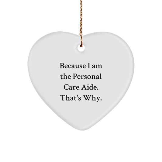 Personal Care Aide Heart Ornament Favorite for Kids Christmas Gift - Image 1