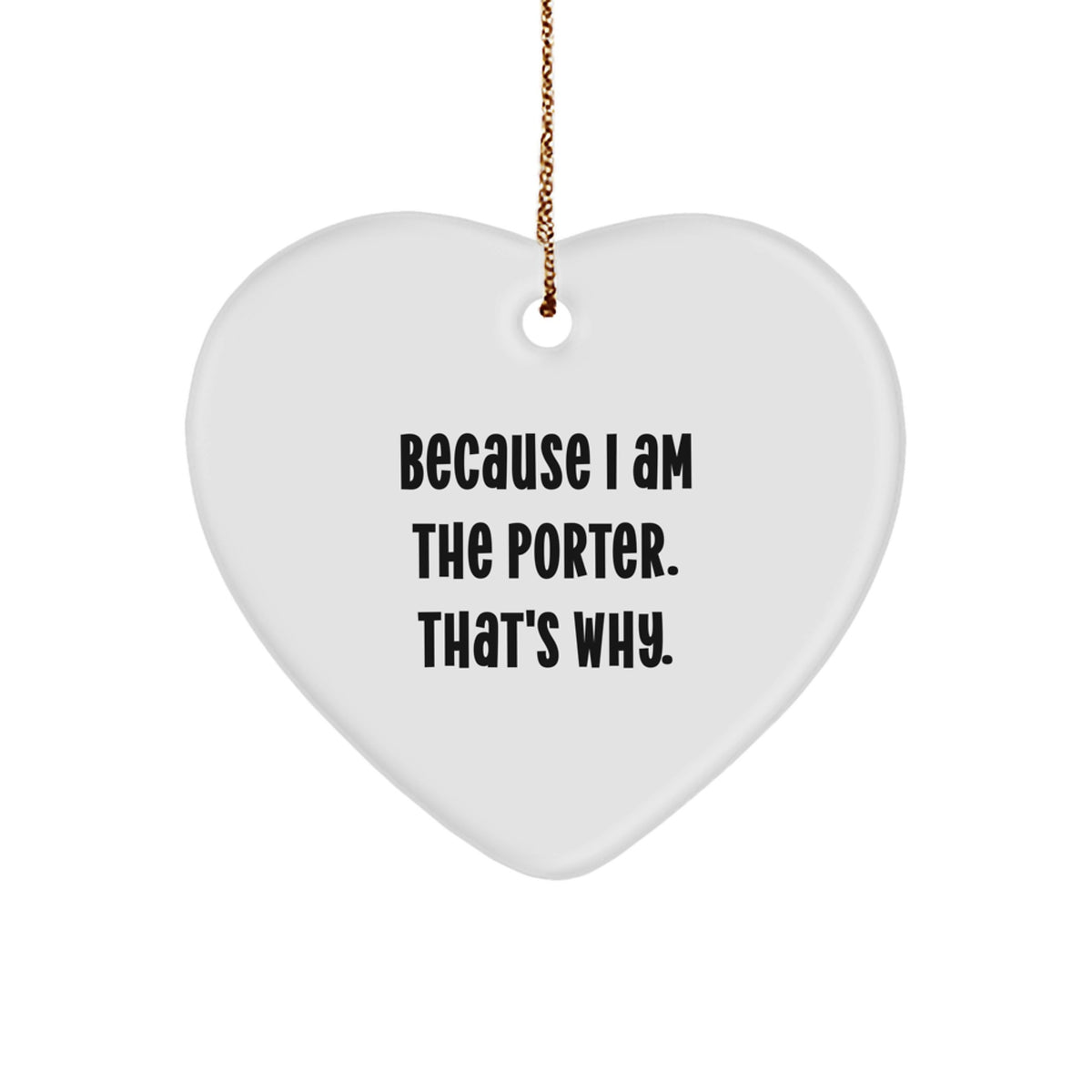 Porter Heart Ornament Treasure for Family Christmas Gift - Image 1