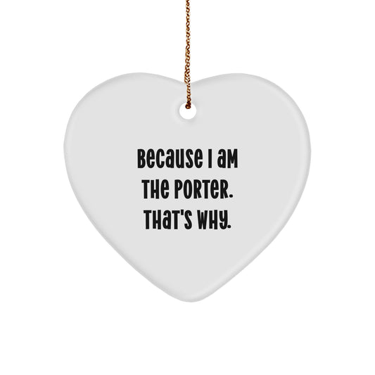 Porter Heart Ornament Treasure for Family Christmas Gift - Image 1