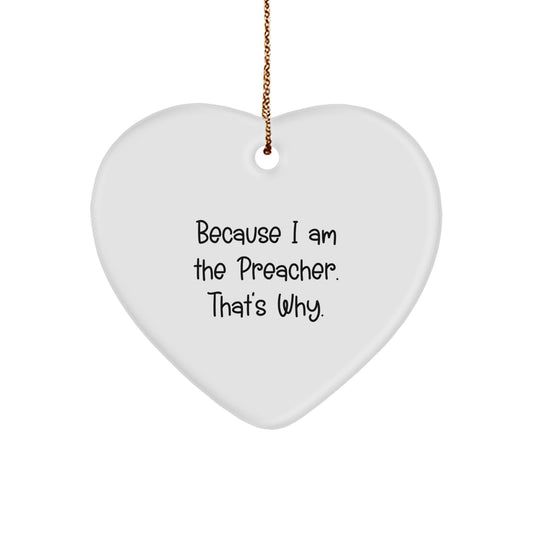 Funny Preacher Heart Ornament Gifts from Men to Preachers for Christmas Unique Presents - Image 1