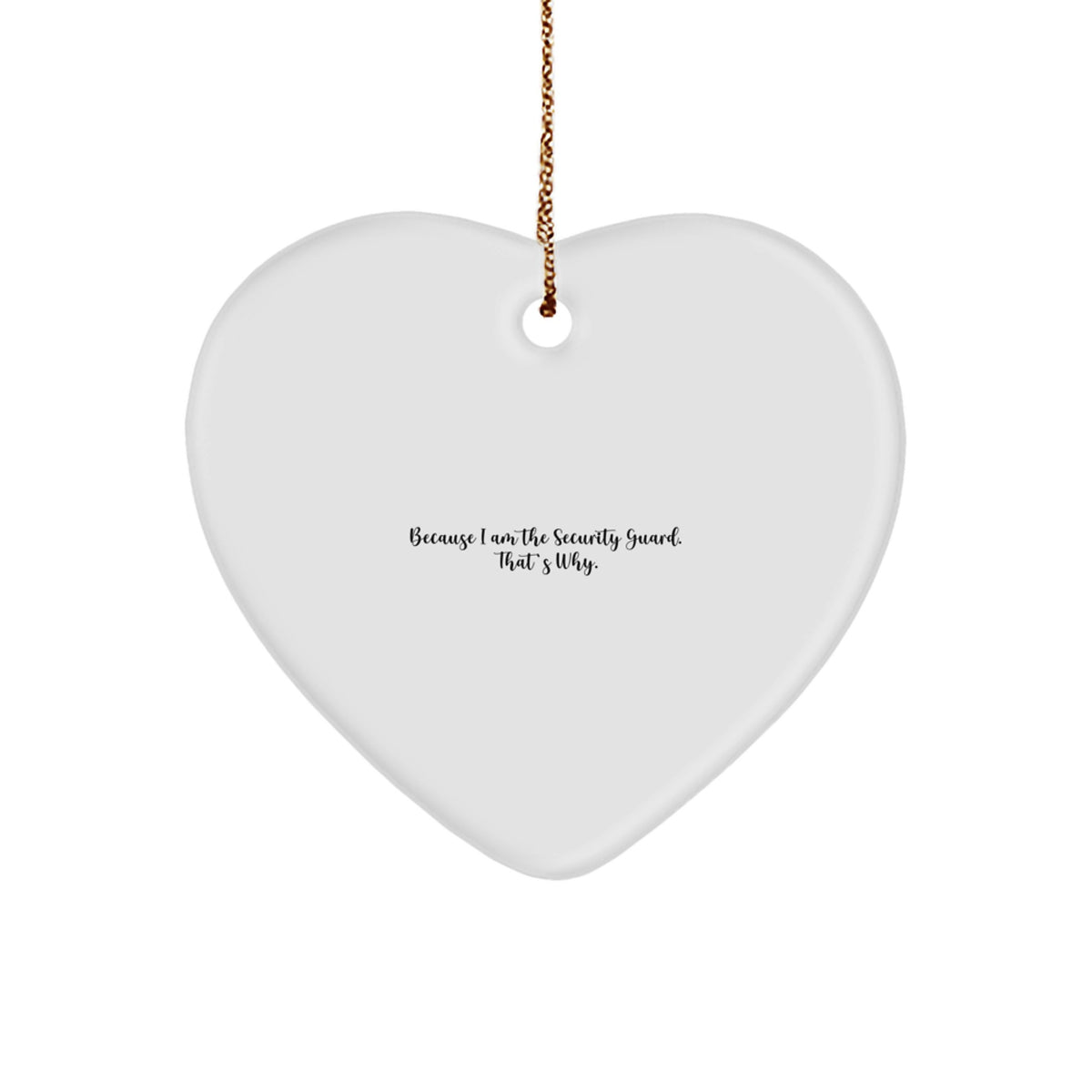 Funny Security Guard Gifts from Friends - Heart Ornament for Men, Security Guard Christmas Unique Gifts - Image 1