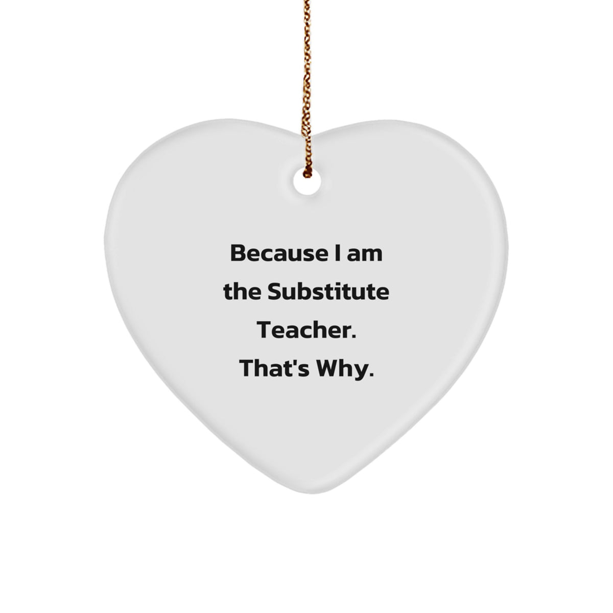 Substitute Teacher Keepsake Christmas Ornament for Him Gift - Image 1