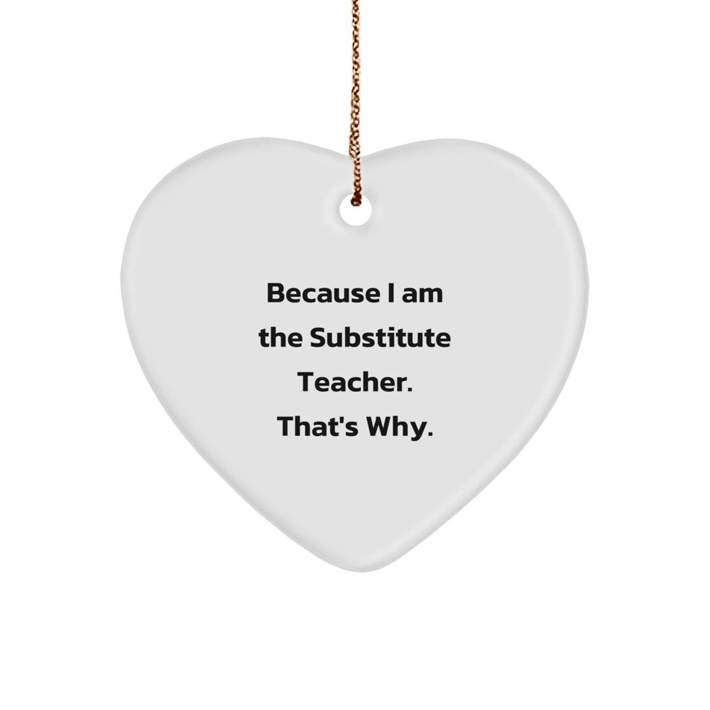 Substitute Teacher Keepsake Christmas Ornament for Him Gift - Image 1