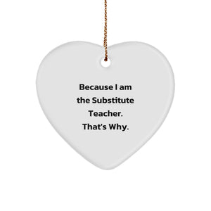 Substitute Teacher Keepsake Christmas Ornament for Him Gift - Image 1