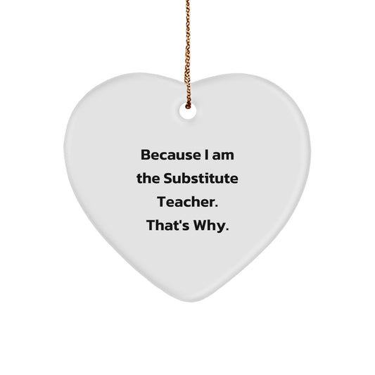 Substitute Teacher Keepsake Christmas Ornament for Him Gift - Image 1