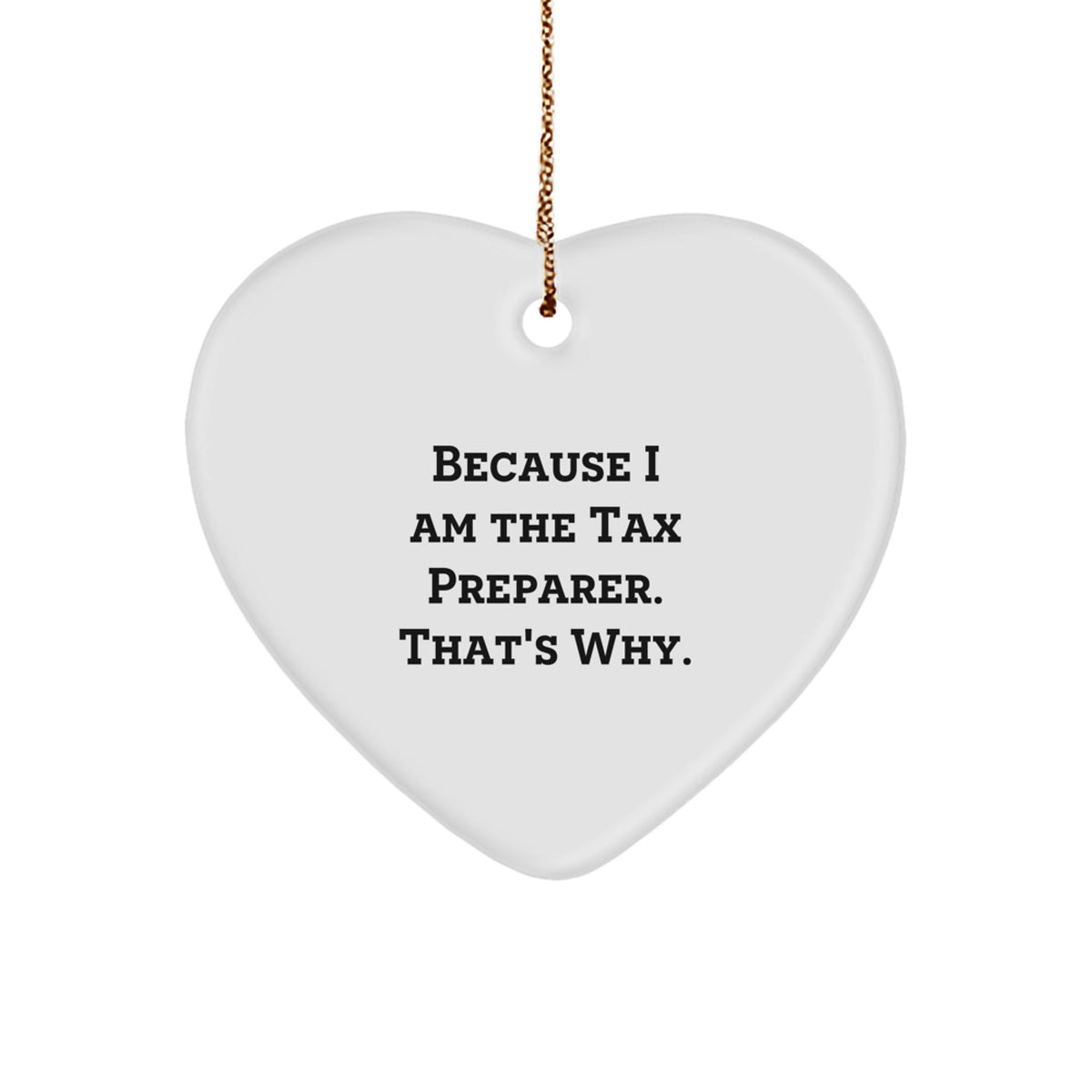 Christmas Holiday Gift for Her Tax Preparer Heart Ornament Present - Image 1